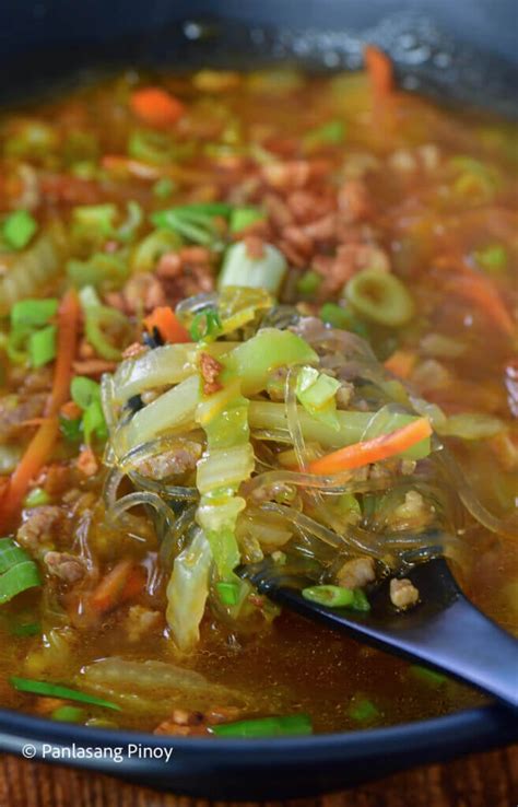 sotang kopas|Sotanghon with Sayote and Giniling .